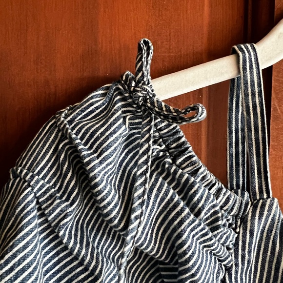 Girls Habitual size 14 open shoulder denim striped dress - Picture 3 of 5